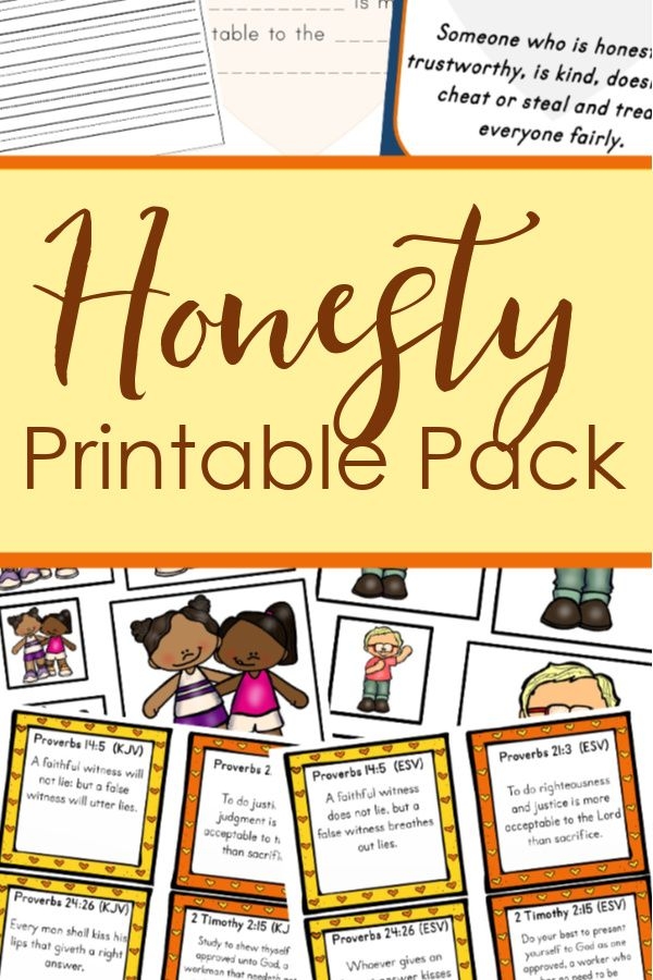 activities to teach honesty kids