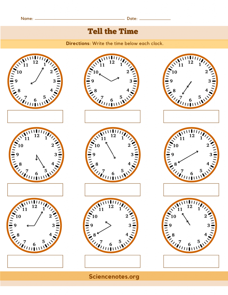 printable worksheets for telling time
