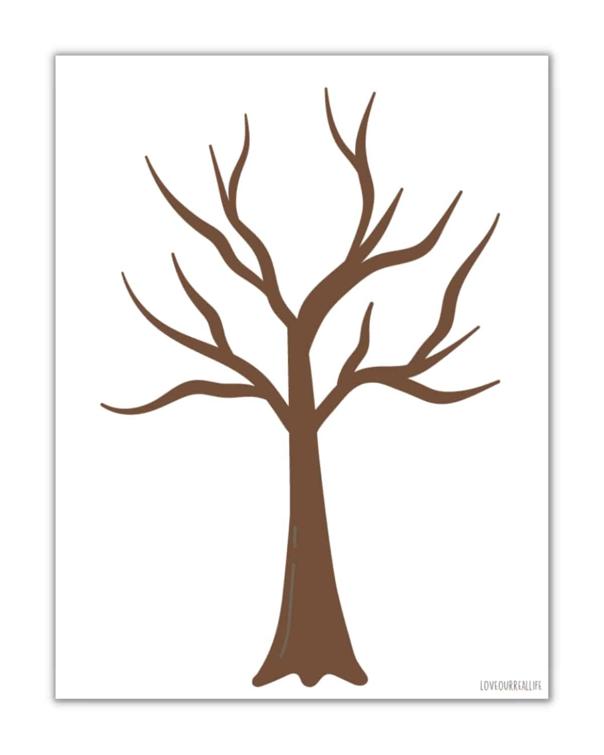 Template Of A Tree Without Leaves Social Media Template