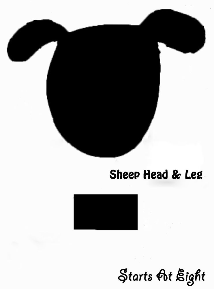 Template Of Sheep Templates Hexagon