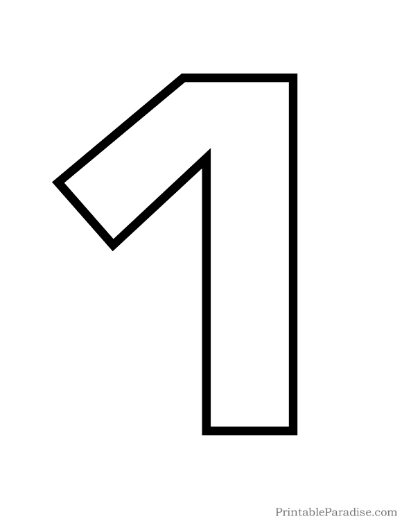 Template Printable Number 1 Outline Printable New Year Banners