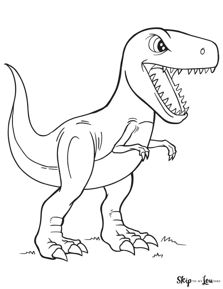 Terrifying T Rex Coloring Pages For Kids Skip To My Lou Image