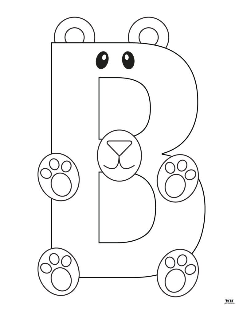 The Letter B Coloring Pages Coloring Nation