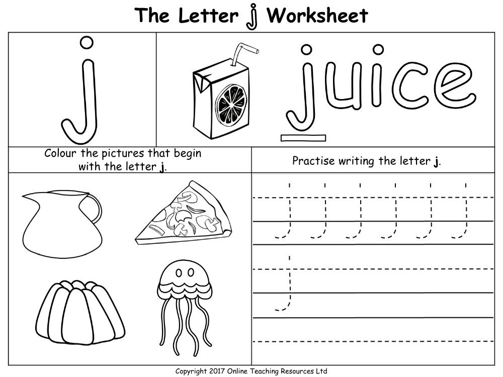The Letter J Worksheet English Reception Worksheets Library