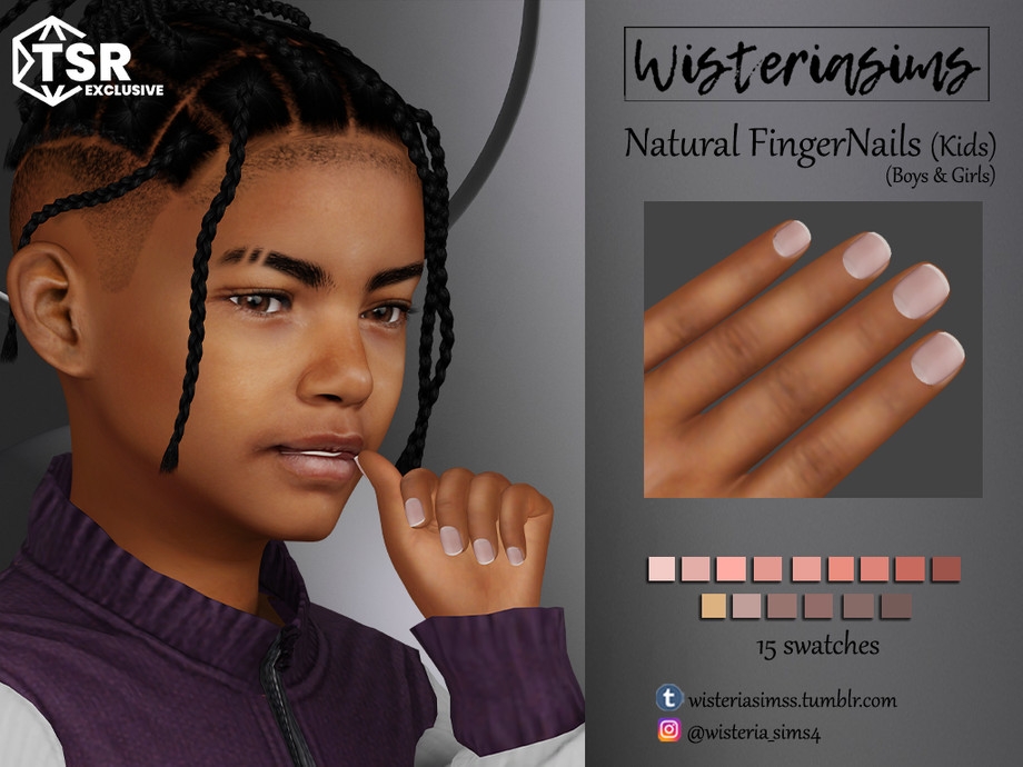 The Sims Resource Natural FingerNails Kids