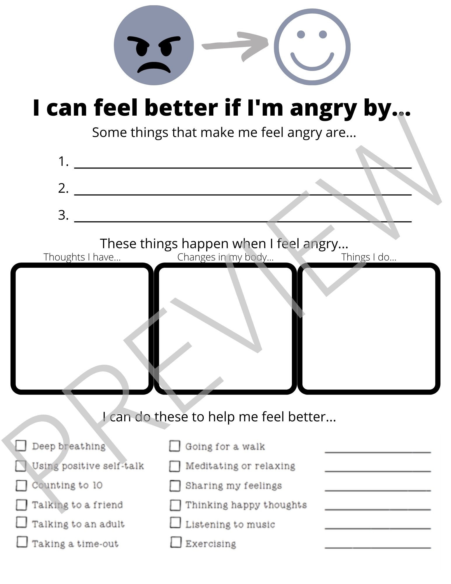 Therapy Worksheets For Anger DBT Worksheets