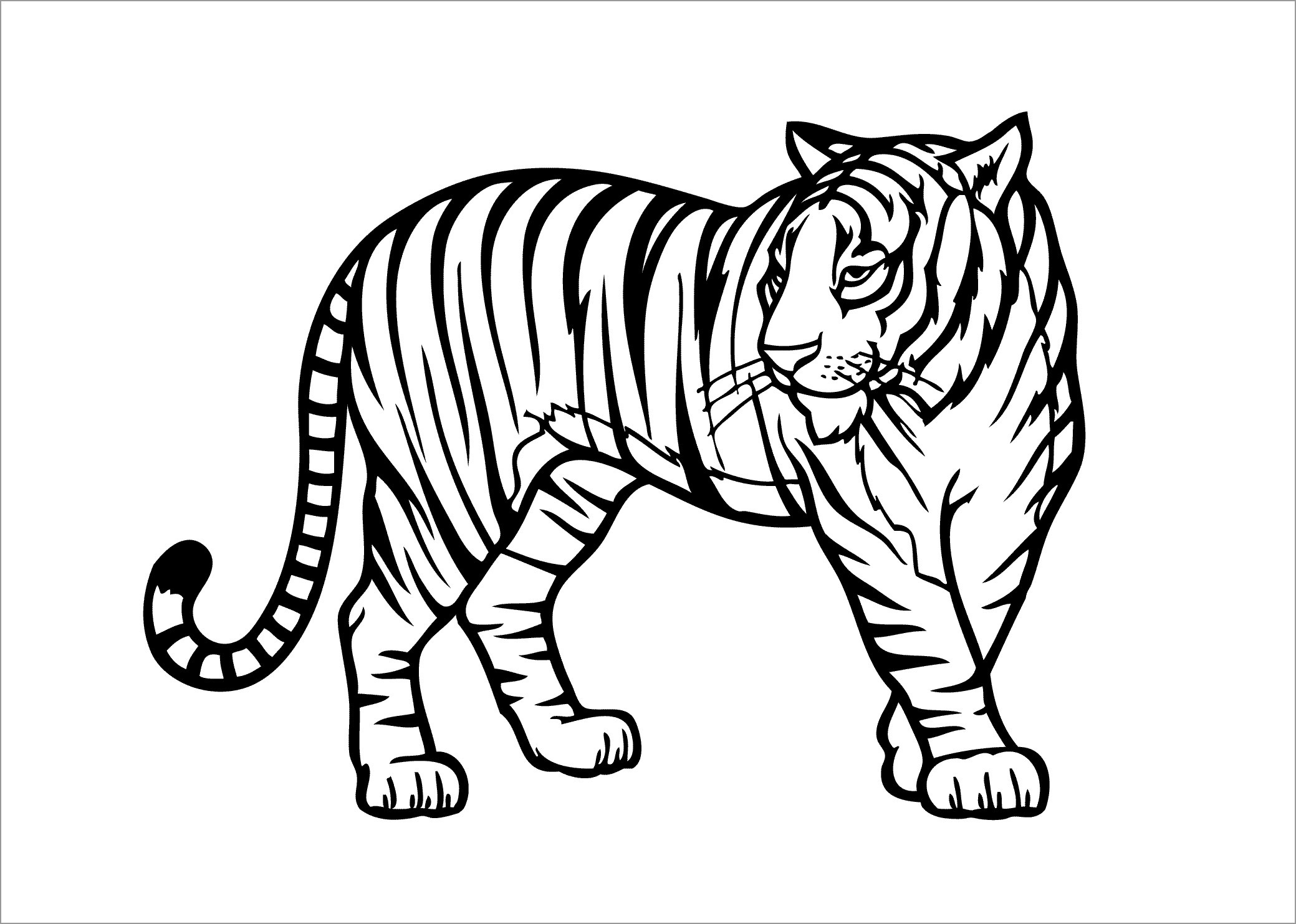 coloring page tiger