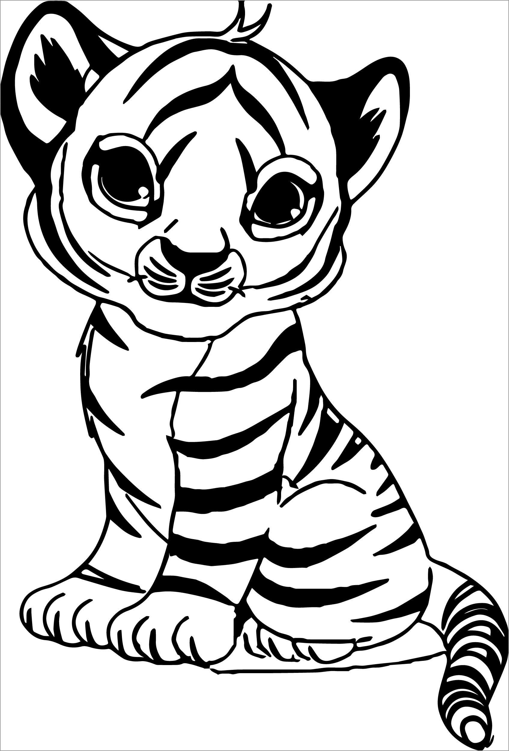 cute tiger coloring pages printable