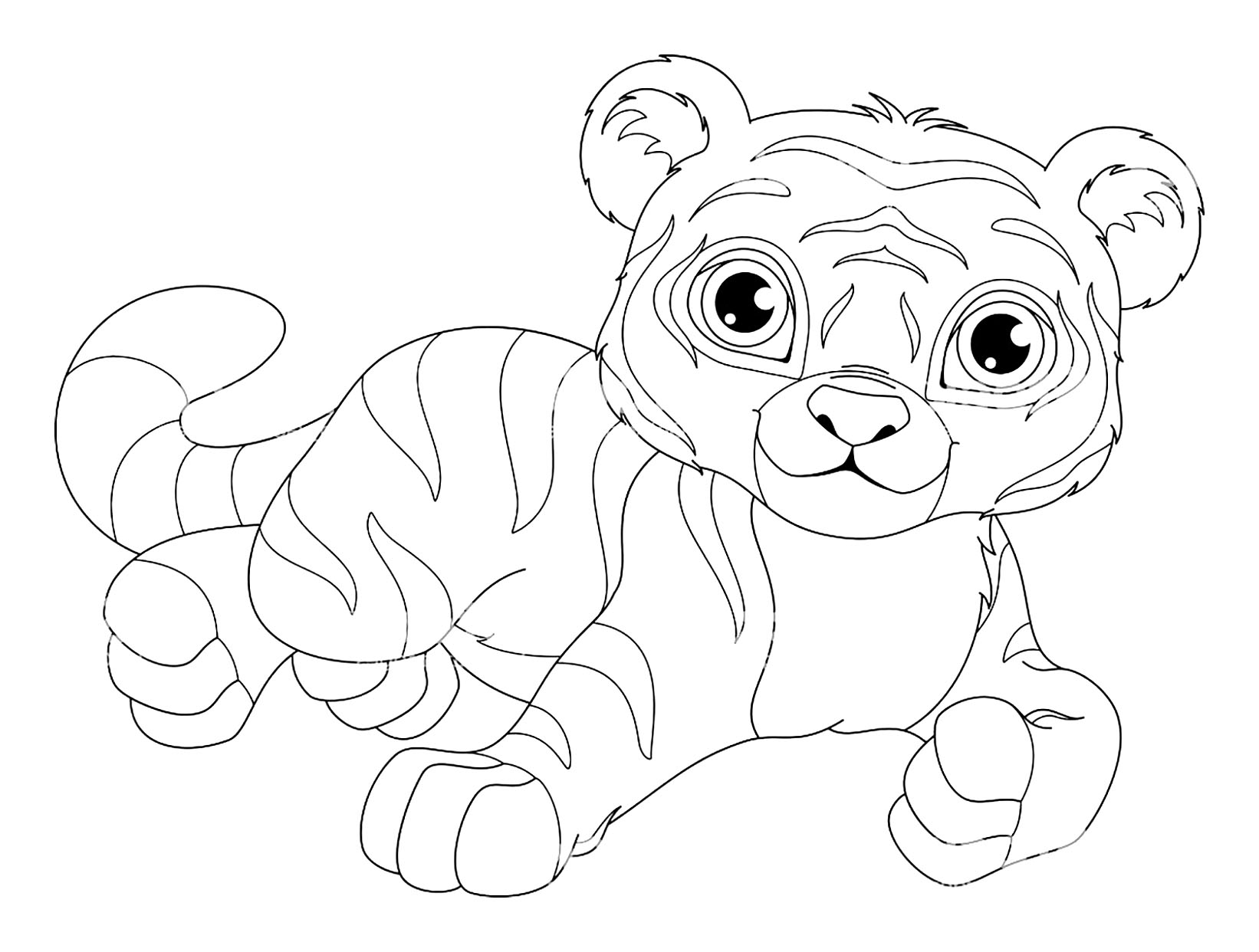 free printable tiger coloring pages