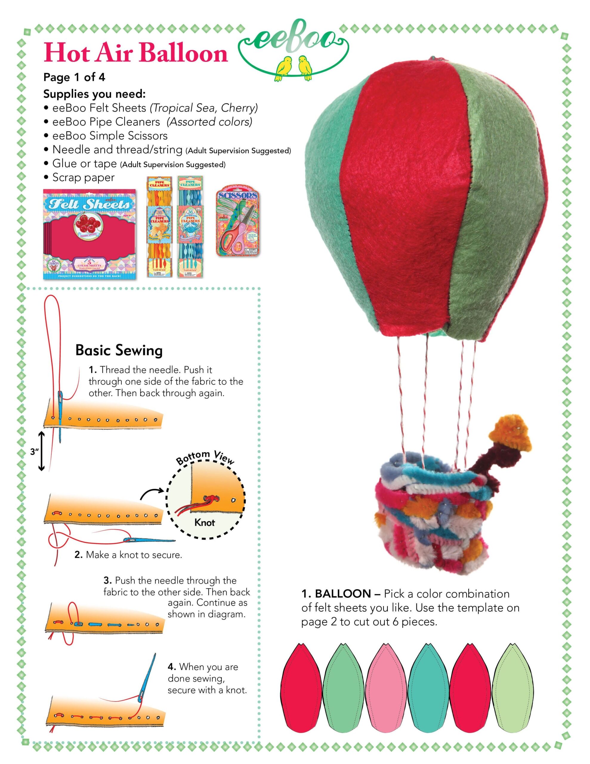 Tissue Paper Hot Air Balloon Template