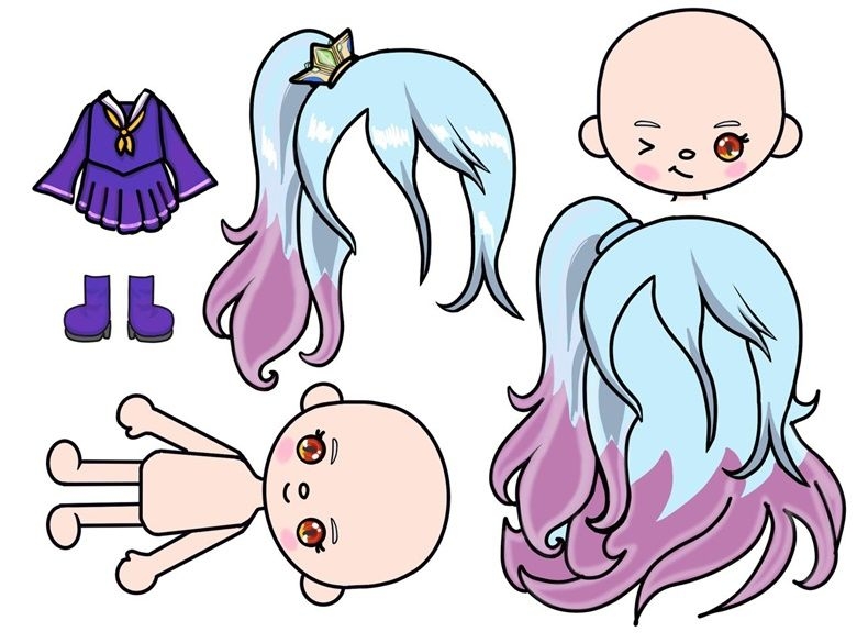 free printable doll drawing