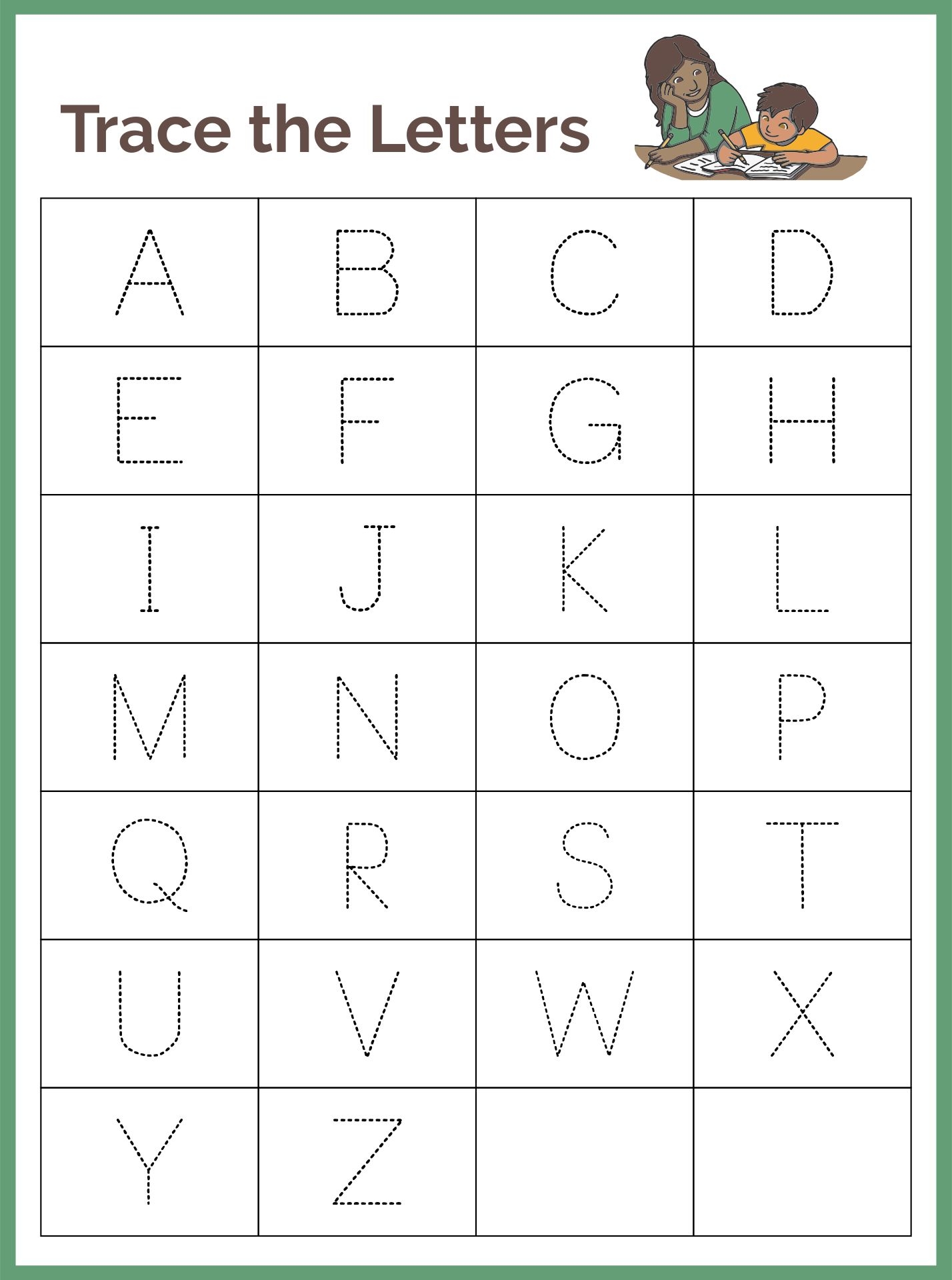 free traceable letter e