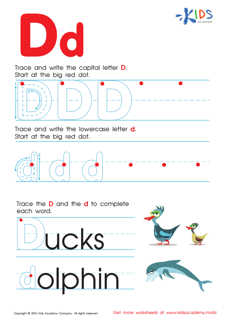 letter d printable pdf