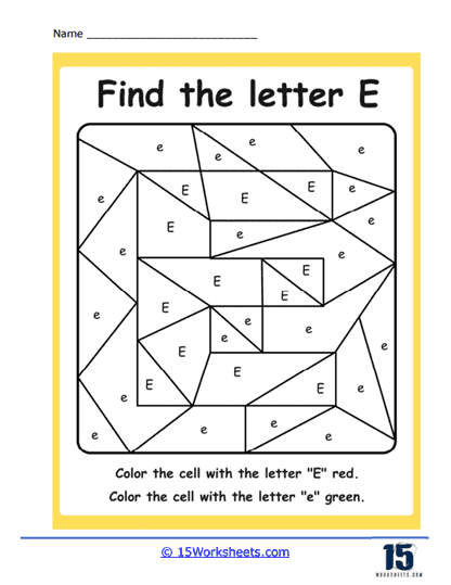 letter e worksheet pdf
