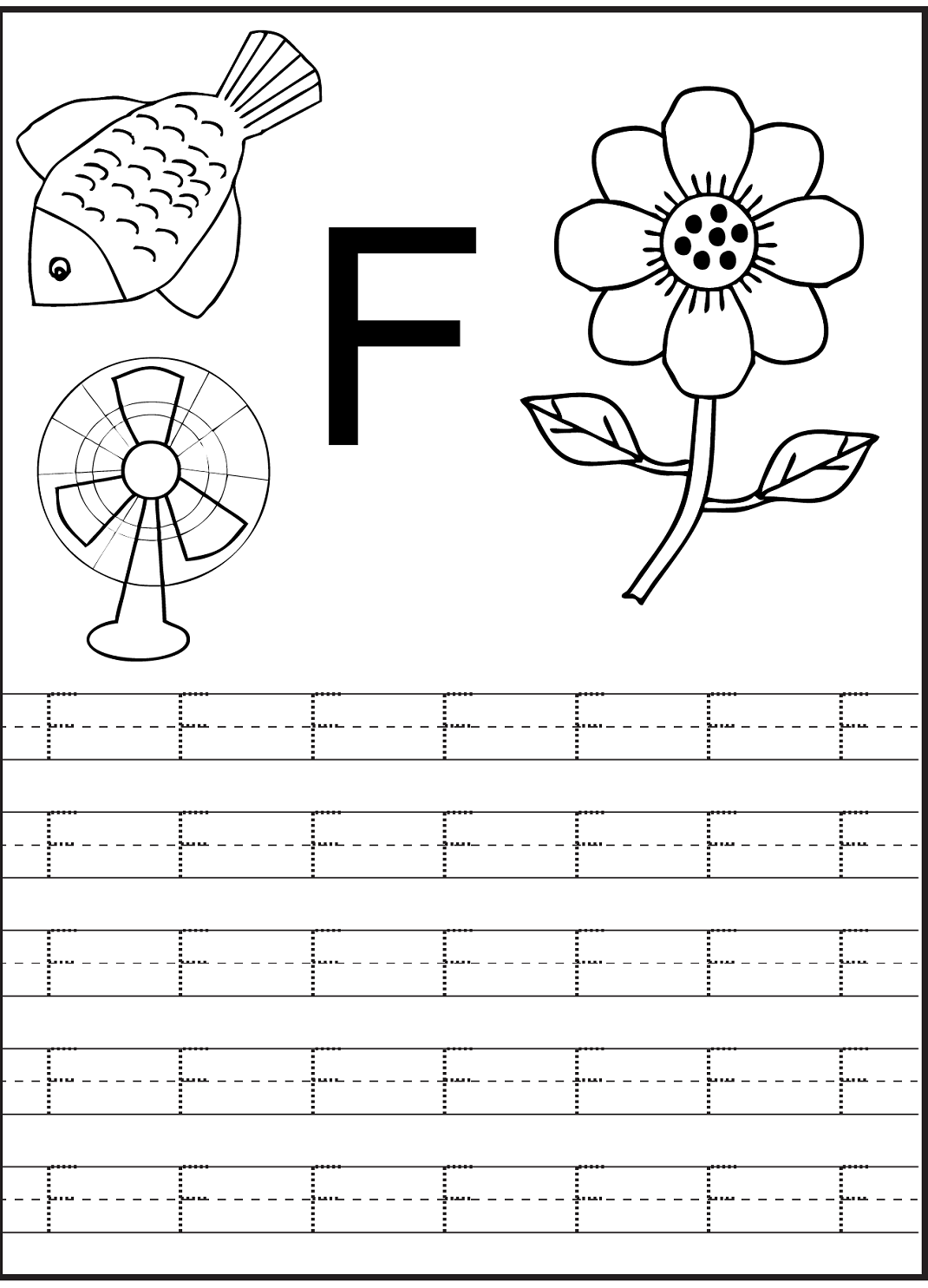 tracing the letter e preschool