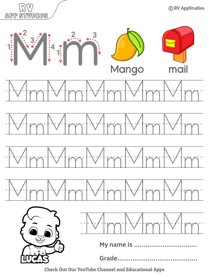 letter mm worksheets for kindergarten