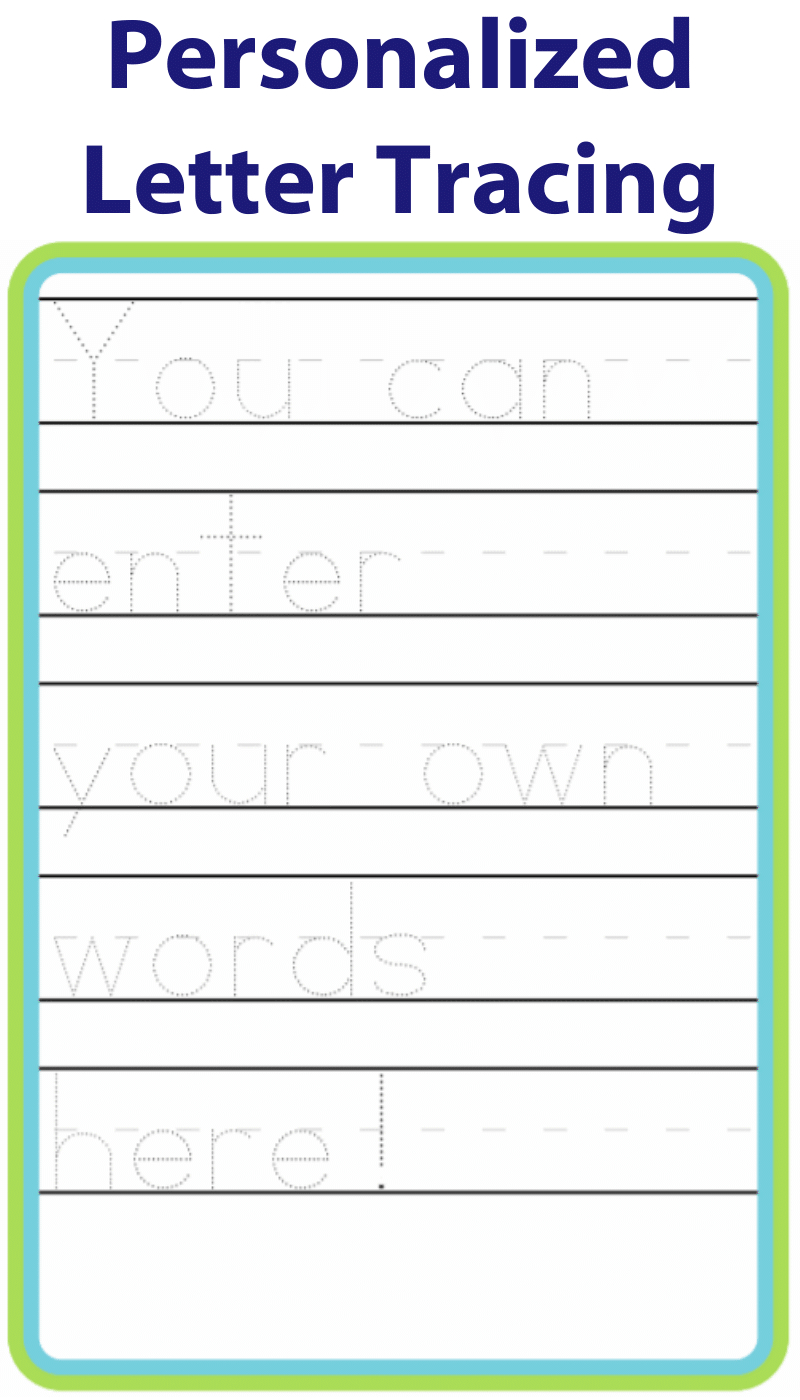 Tracing Letter Name Letter Tracing Worksheets