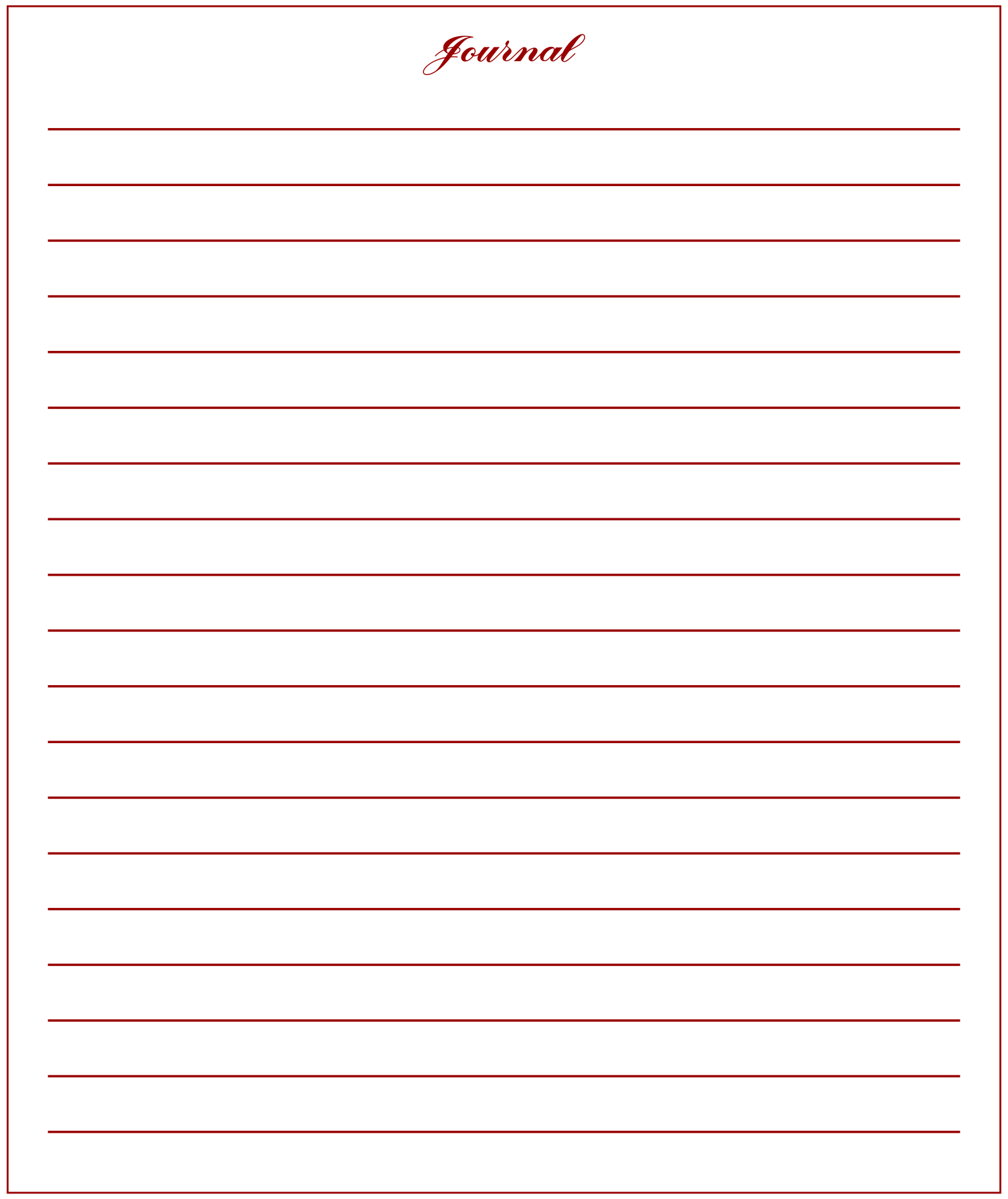 journal printable template