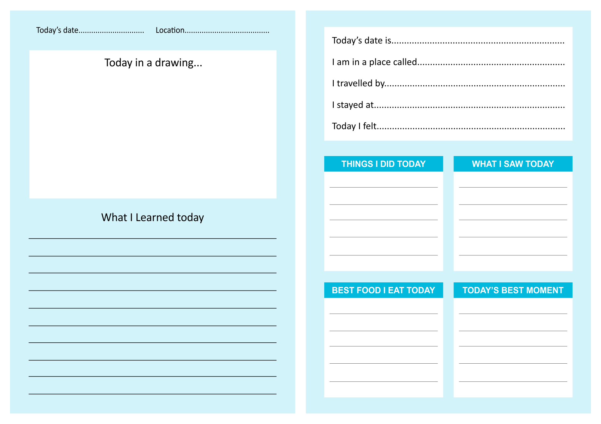 Travel Journal Template 10 Free PDF Printables Printablee