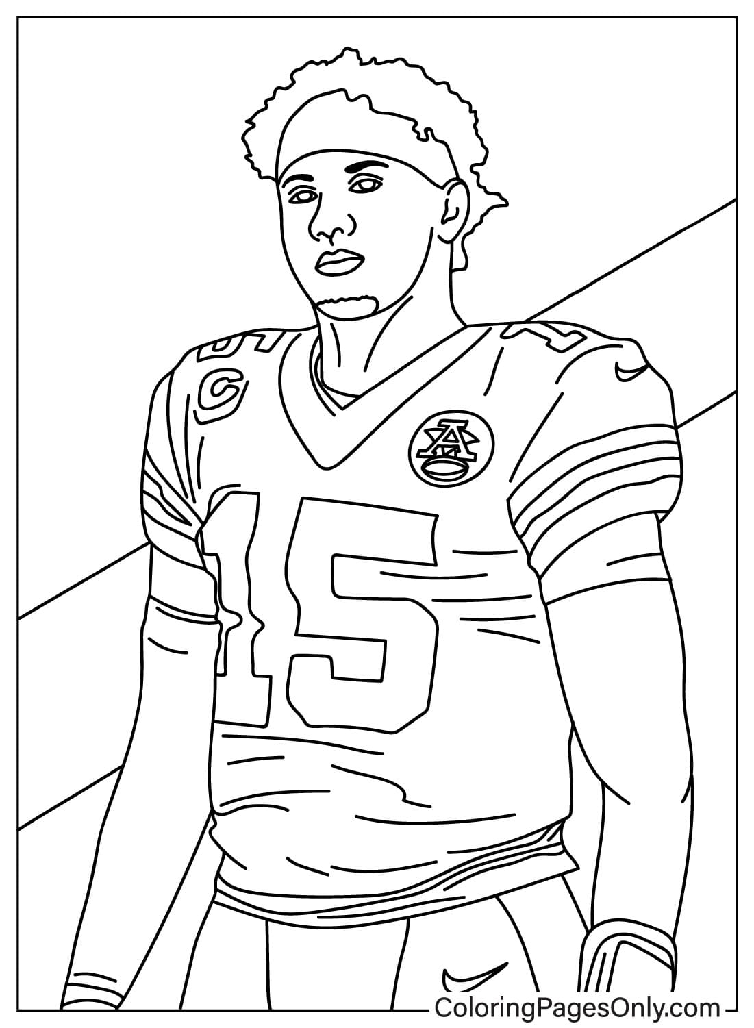 travis kelce coloring page free