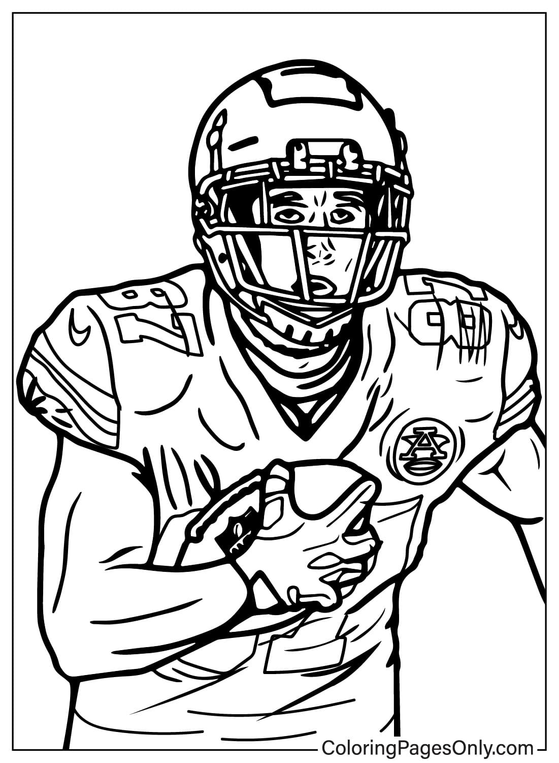 Travis Kelce Coloring Page Free Free Printable Coloring Pages