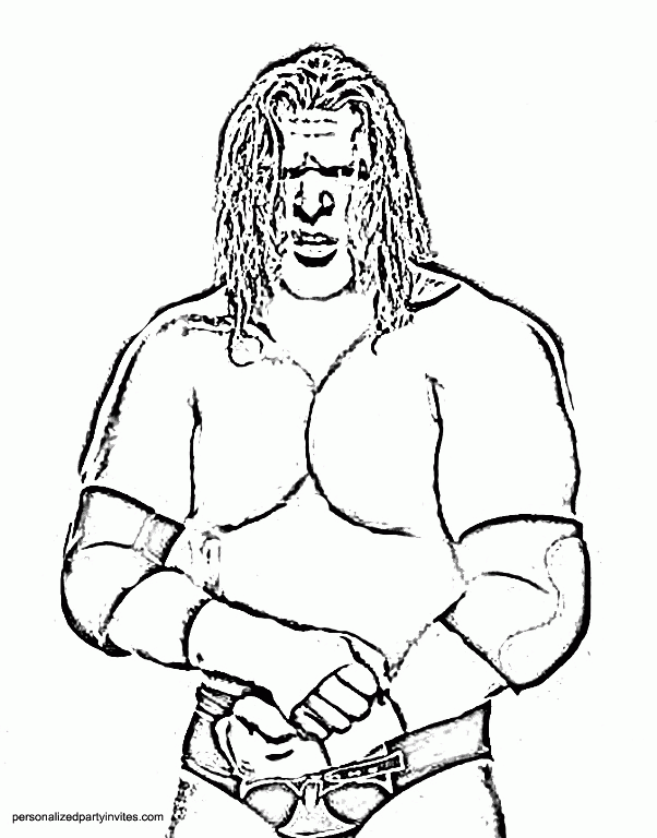Triple H Coloring Pages Coloring Home