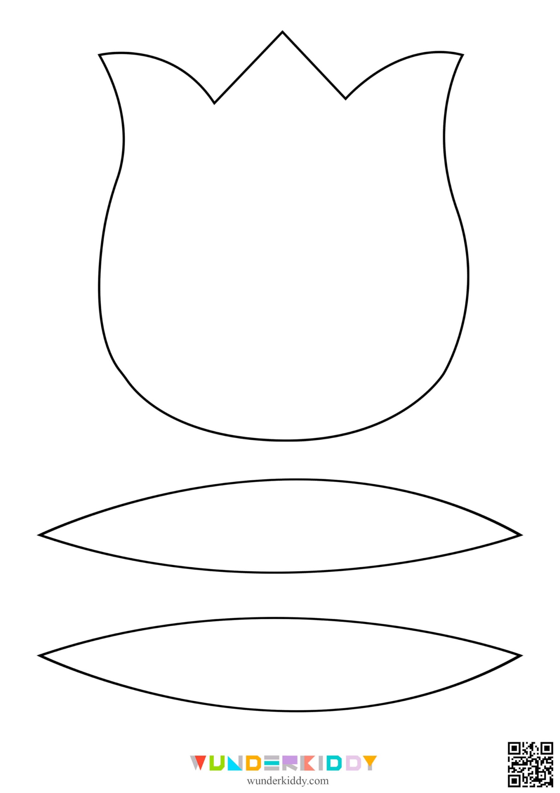 Tulip Flower Template Printable