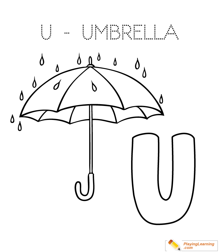 U Is For Umbrella Coloring Page Free U Is For Umbrella Coloring Page