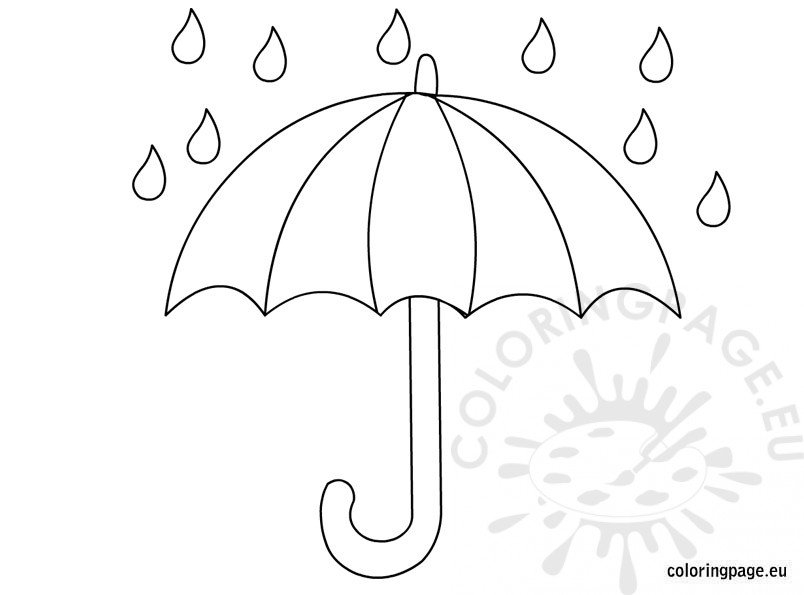 Umbrella Coloring Coloring Page