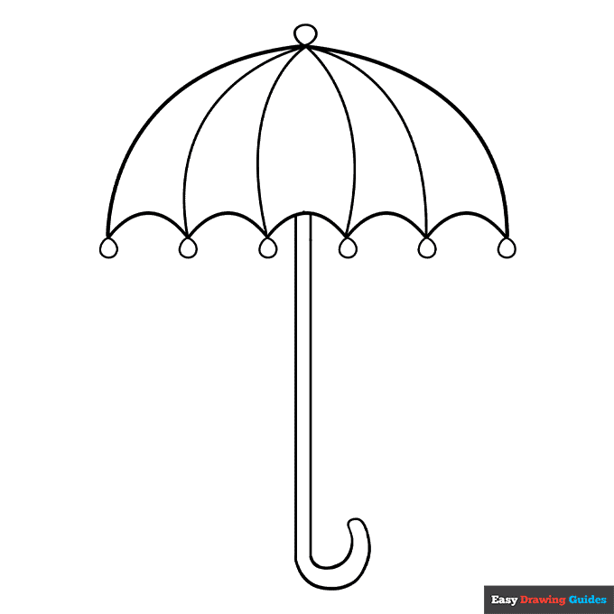 coloring picture of umbrella