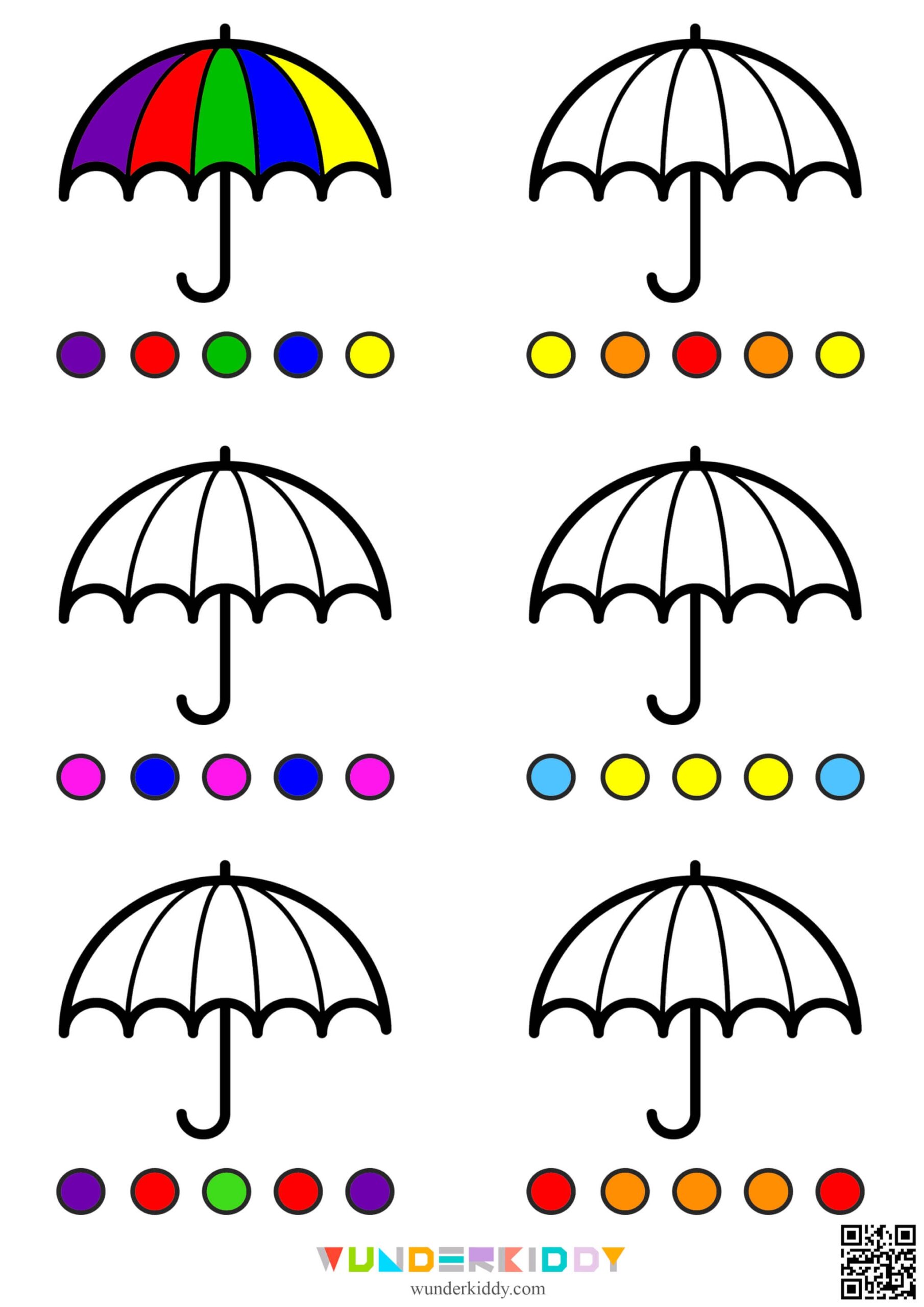 Umbrella Coloring Page Kidsworksheetfun NBKomputer