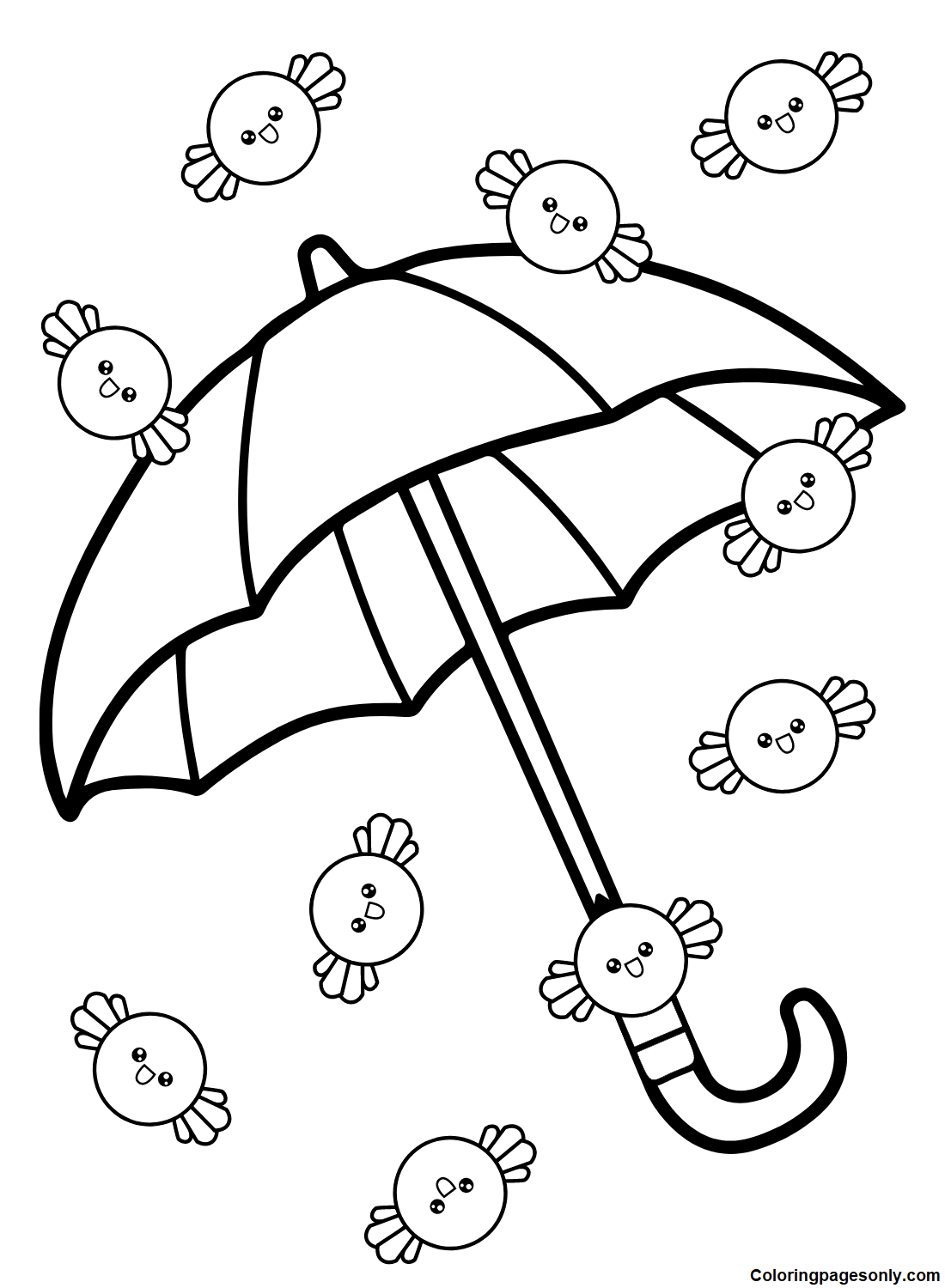 Umbrella Coloring Sheet For Kids Umbrella Coloring Page Umbrella 