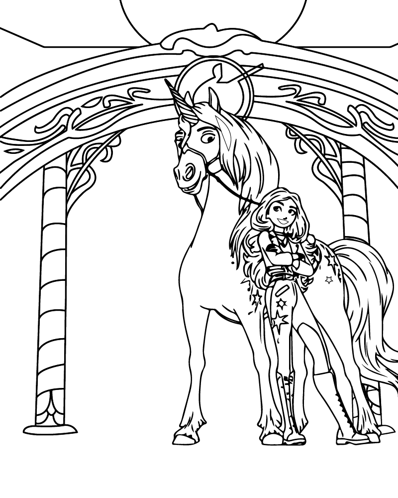 Unicorn Academy Hero Coloring Page