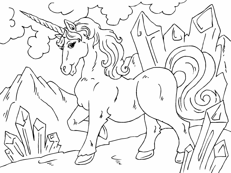 Unicorn Coloring Page Coloring Pages 4 U