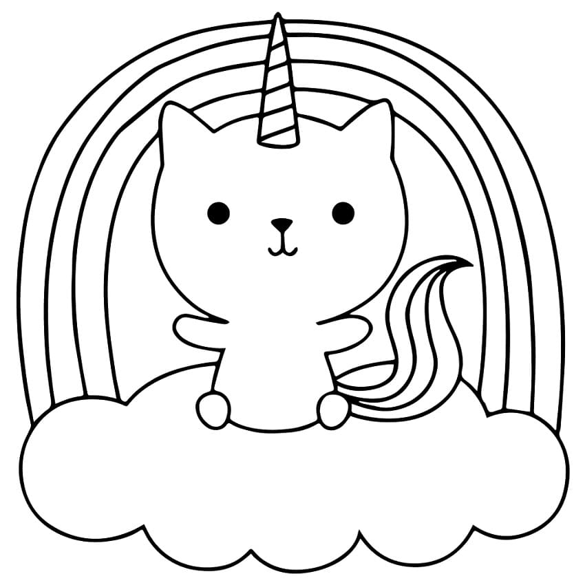 unicorn kitty coloring pictures