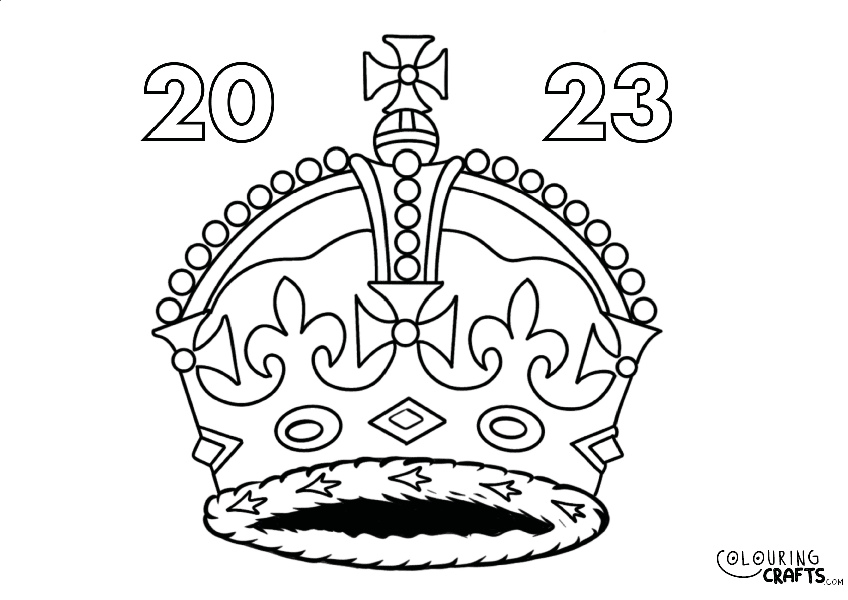 Union Jack Coronation Colouring Page Colouring Crafts
