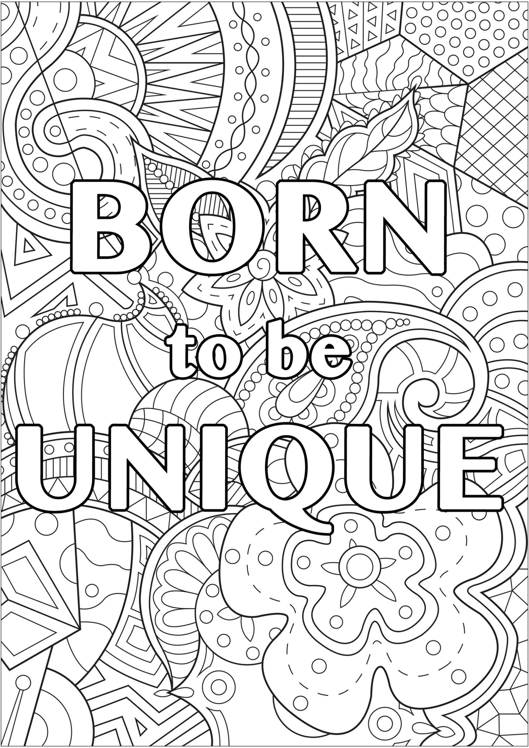 unique adult coloring pages