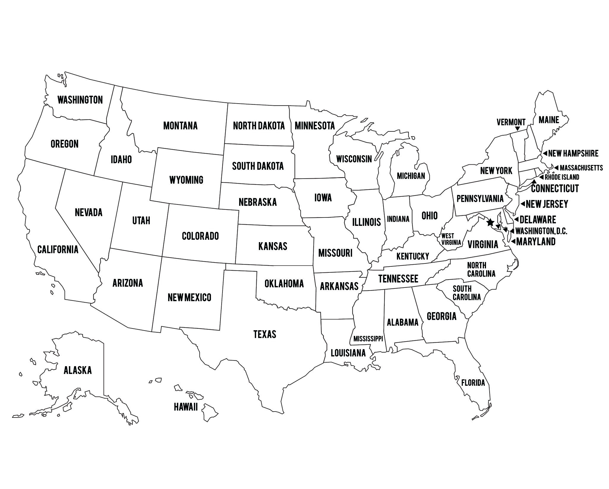 united states map color sheet