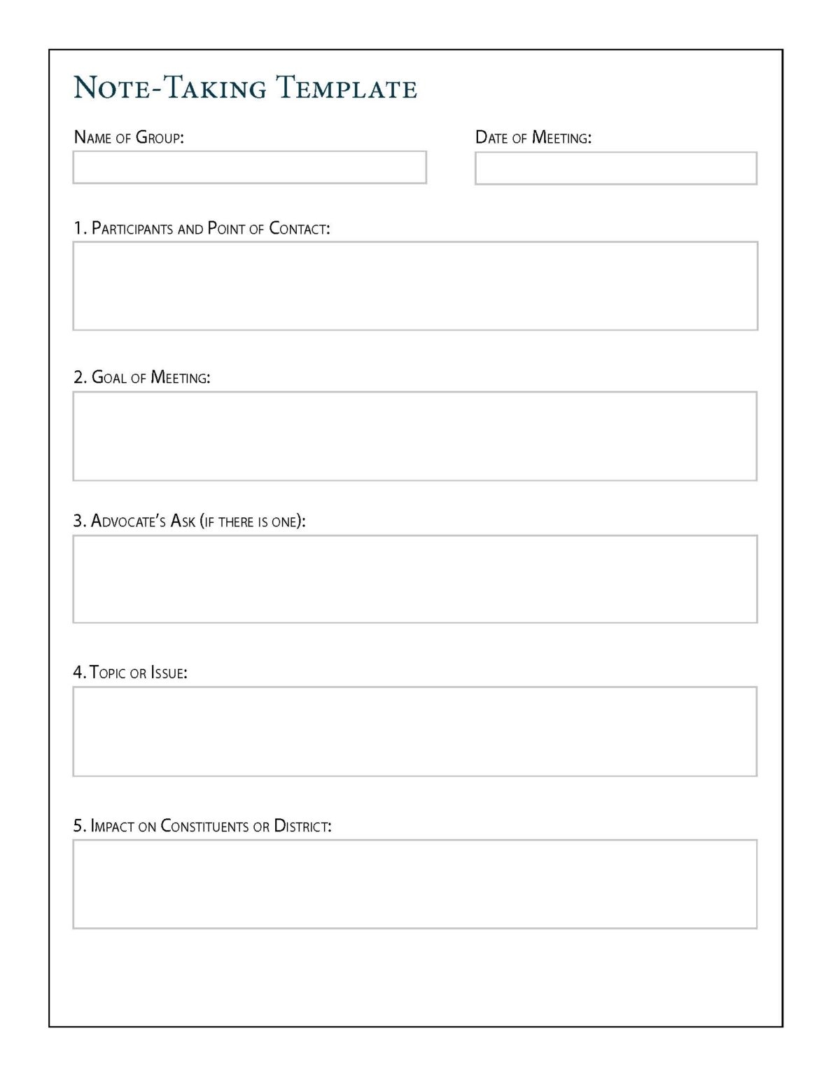 printable note taking sheet