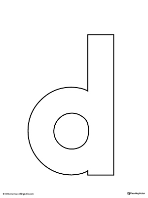 printable letter d template