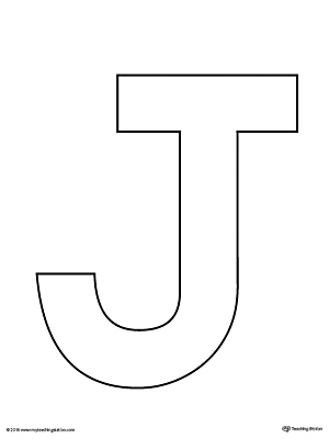 letter j template free printable
