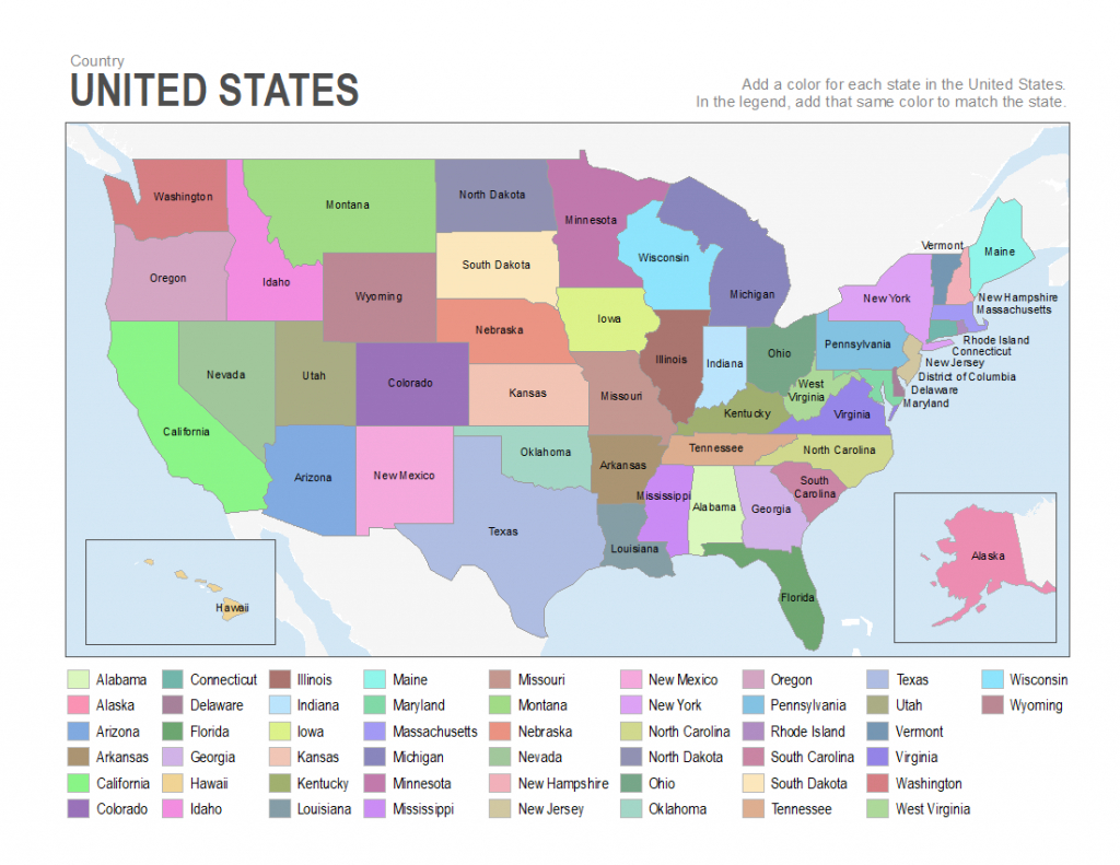 Us State Map Editable Color United States Map New Us Map Coloring 