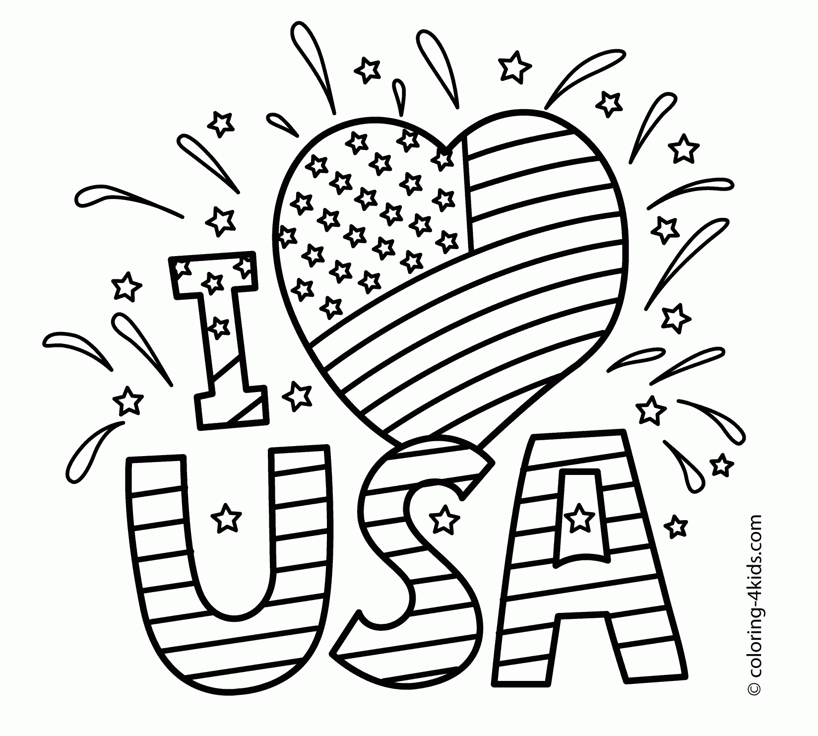 free printable coloring pages usa