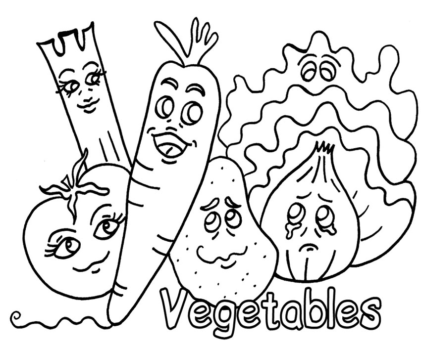 vegetable coloring pages printable