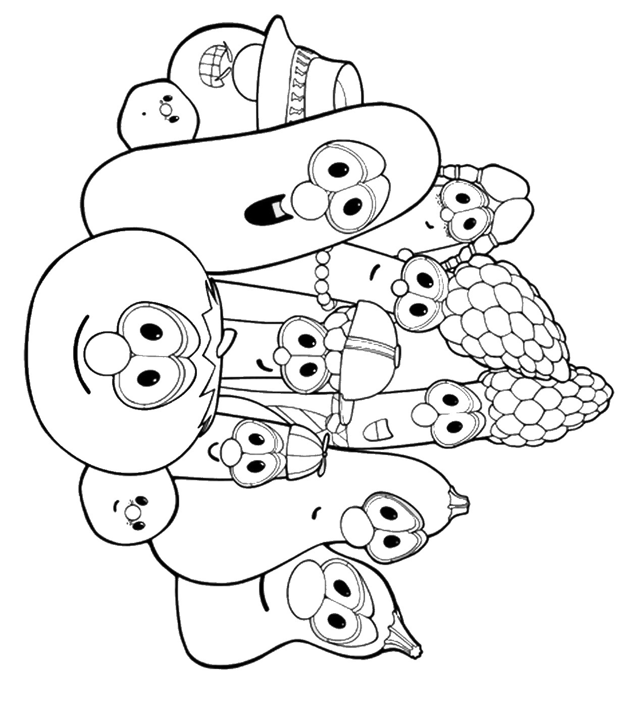 Veggie Printable Coloring Pages Free Printable Templates