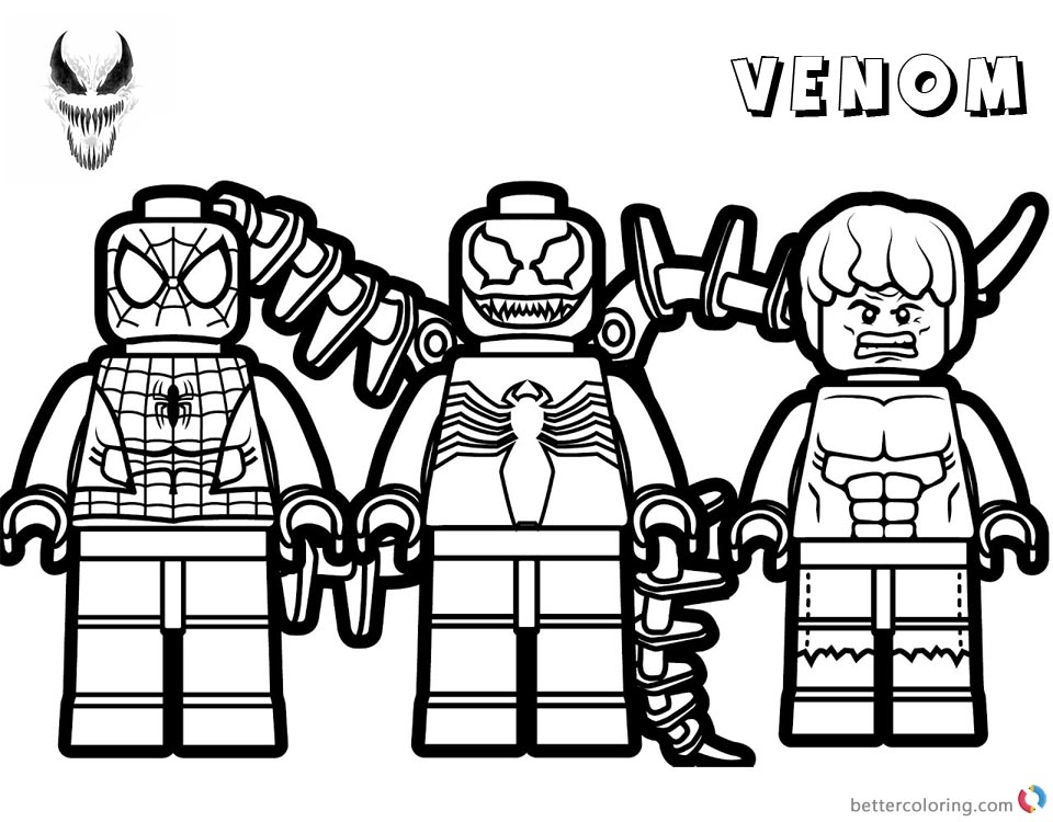 marvel venom coloring pages printable