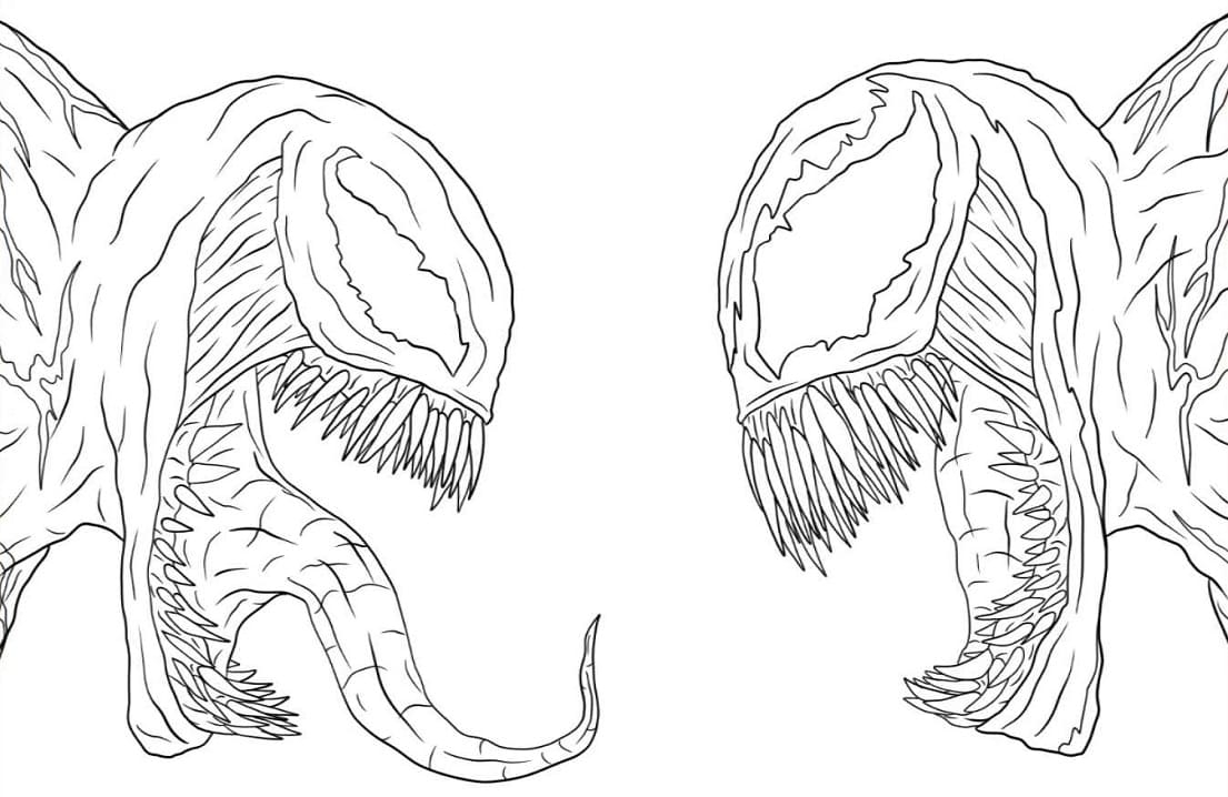 Venom Vs Carnage Coloring Page Free Printable Coloring Pages For Kids