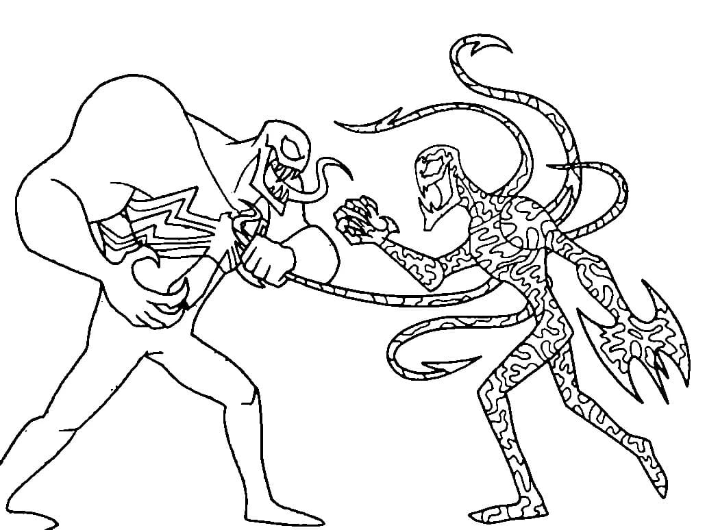coloring page venom