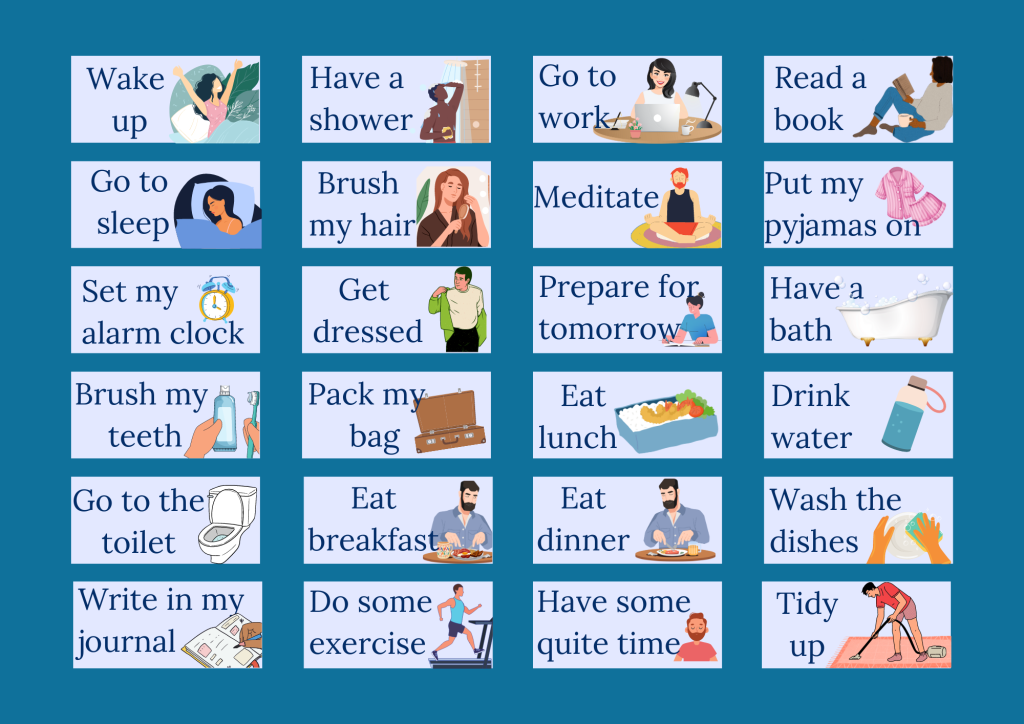 Visual Schedules For Autistic People Autism Space Worksheets