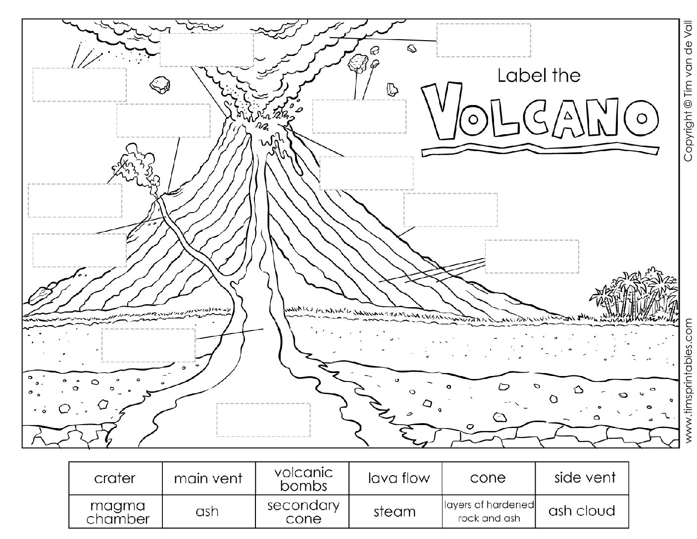 Volcano Printable Bulletin Board Free Printable Templates